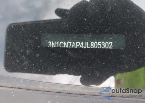 2018 Nissan Versa 1.6 S+ z USA, uszkodzony, nr VIN 3N1CN7AP4JL805302